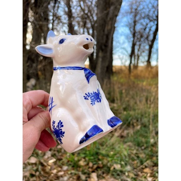 Vintage Holland Style Cow Creamer Pitcher Farmhouse Decor - Picture 7 of 8